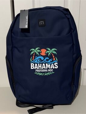 Travis Mathew Recess Backpack Navy Blue 18"